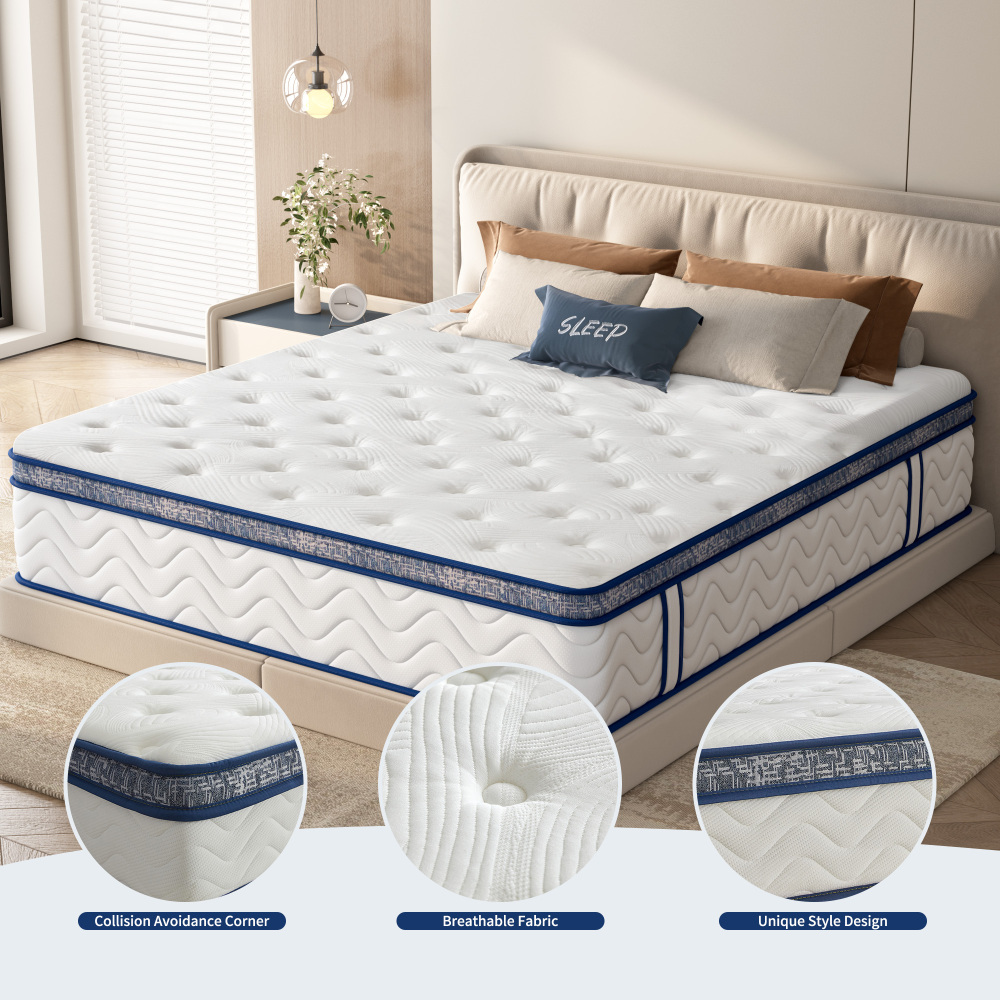 12 Inch Hybrid Mattress, Individually Pocketed Innerspring, Medium Firm