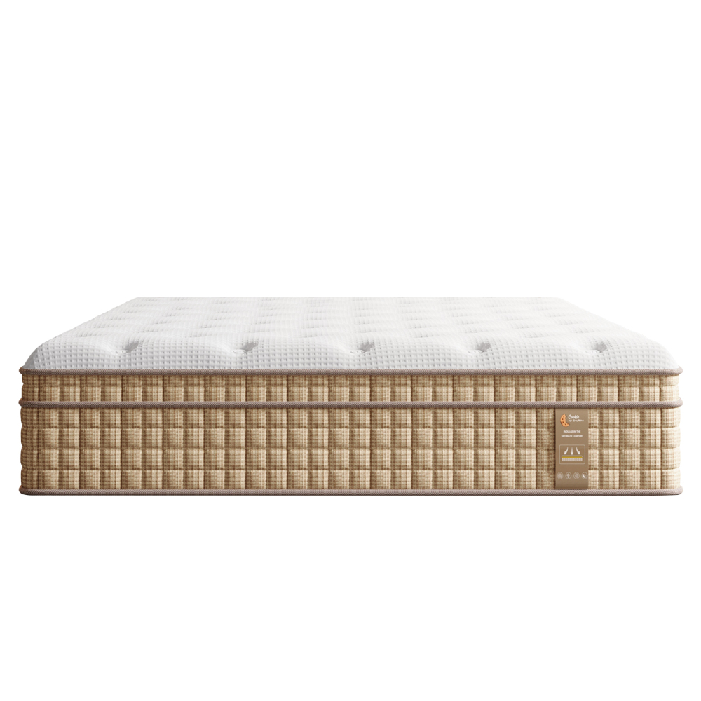 14 Inch Hybrid Mattress with Independently Encased Springs & Gel Memory Foam, Medium-Firm, Fiberglass-Free, CertiPUR-US Certified, Mattress in a Box