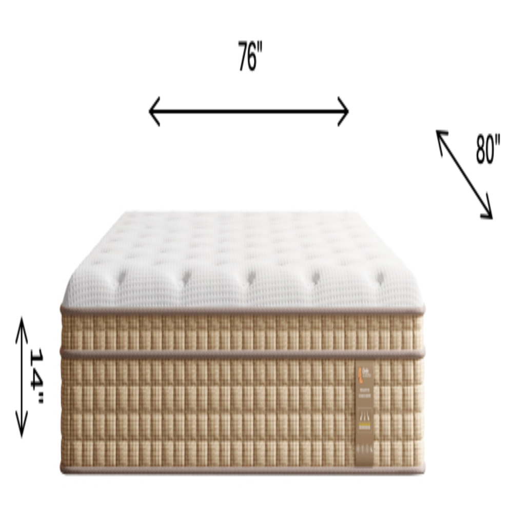 14 Inch Hybrid Mattress with Independently Encased Springs & Gel Memory Foam, Medium-Firm, Fiberglass-Free, CertiPUR-US Certified, Mattress in a Box