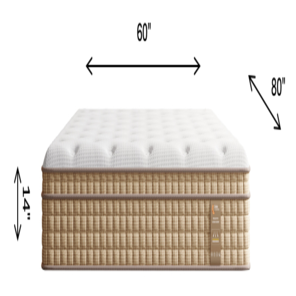 14 Inch Hybrid Mattress with Independently Encased Springs & Gel Memory Foam, Medium-Firm, Fiberglass-Free, CertiPUR-US Certified, Mattress in a Box