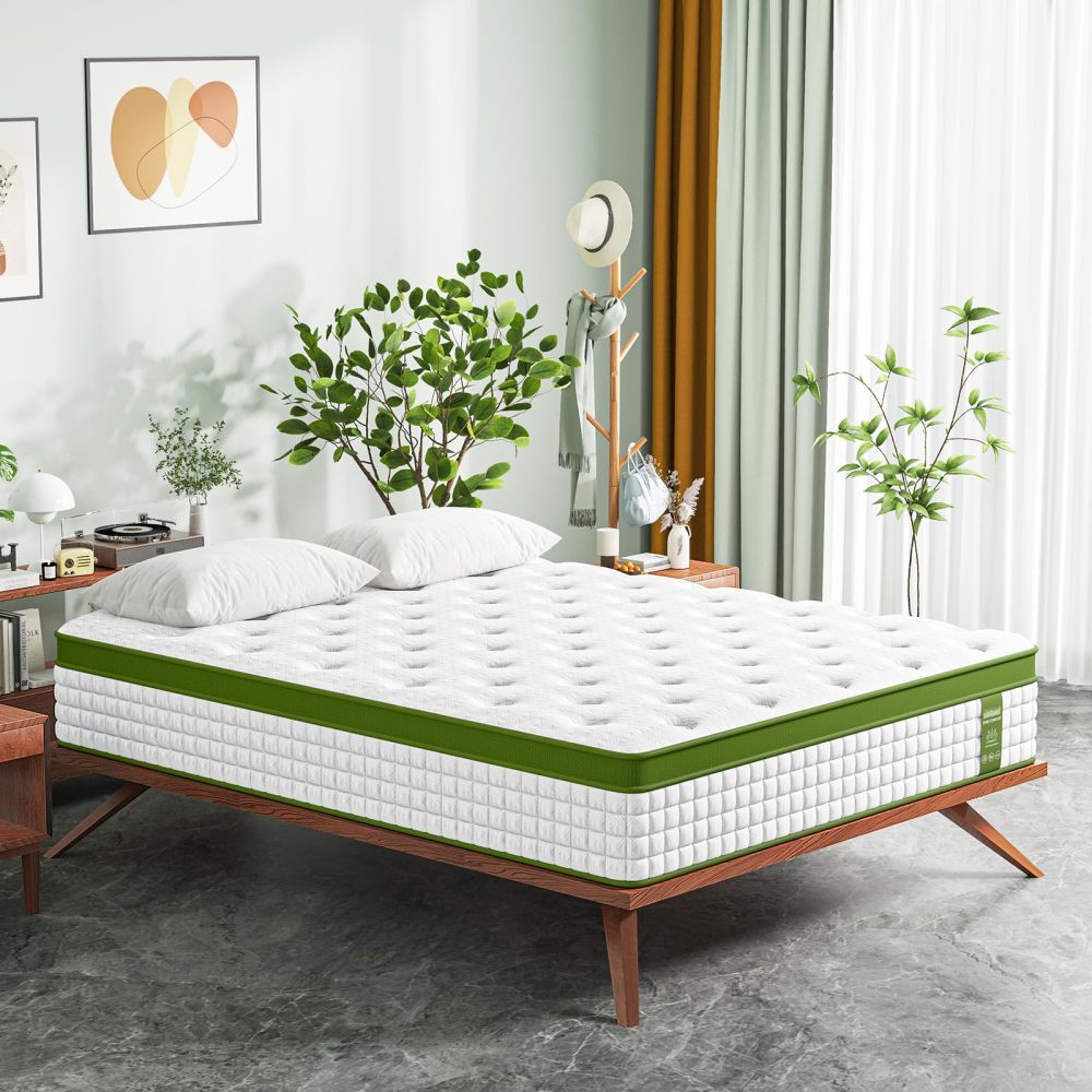 12 Inch Hybrid Mattress in a Box with Gel Memory Foam and Pocket Springs, Pressure Relief & Motion Isolation, CertiPUR-Us Certified