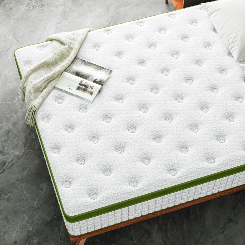 12 Inch Hybrid Mattress in a Box with Gel Memory Foam and Pocket Springs, Pressure Relief & Motion Isolation, CertiPUR-Us Certified