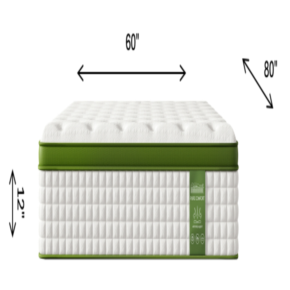 12 Inch Hybrid Mattress in a Box with Gel Memory Foam and Pocket Springs, Pressure Relief & Motion Isolation, CertiPUR-Us Certified