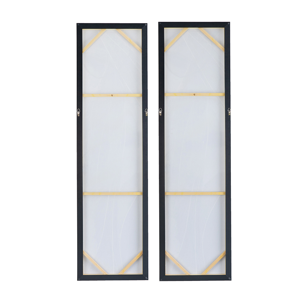 Set of 2 Elongated Modern Abstract Oil Paintings, Wall Art for Living Room Dining Room Bedroom Office Entryway, 20" x 71"