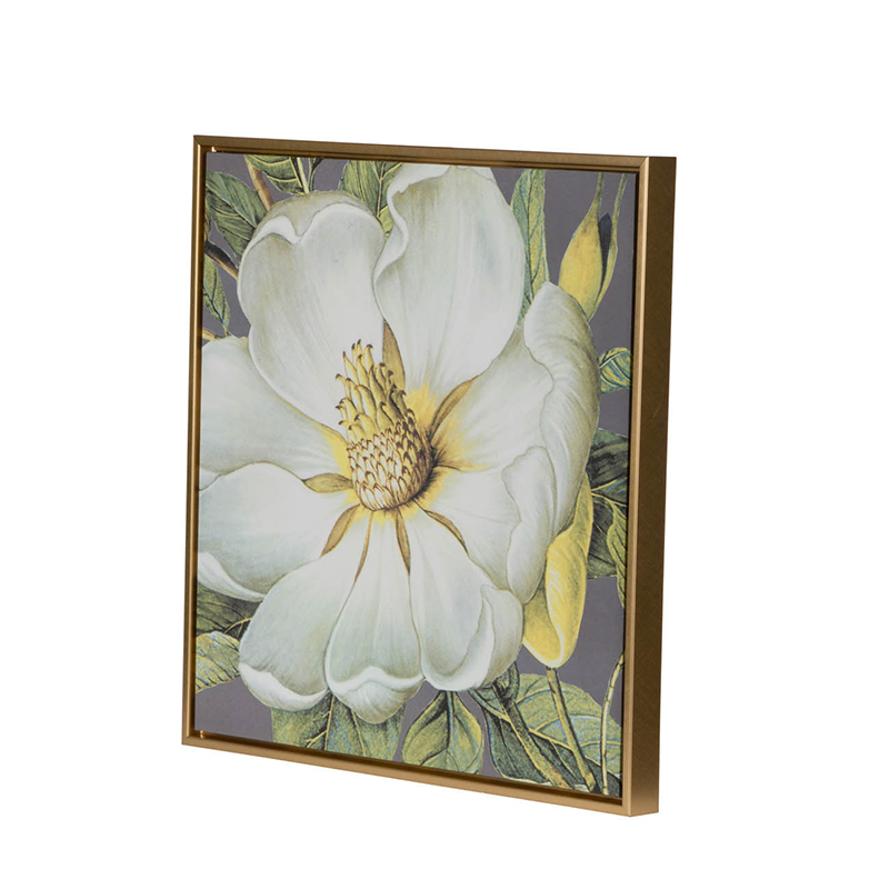 Set of 4 White and Gold Botanical Wall Art Prints, Home Decor for Living Room Dining Room Bedroom Hallway, 20” x 20”