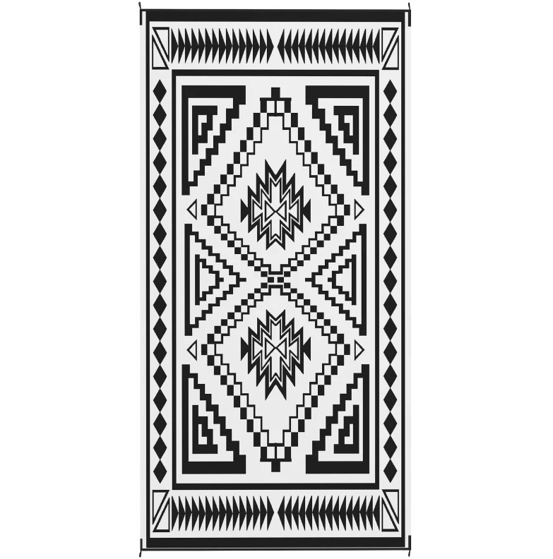 Outdoor Rug,Reversible Outdoor Rug, Waterproof Plastic Straw with Carry Bag