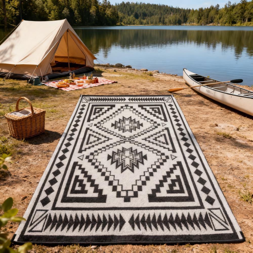 Outdoor Rug,Reversible Outdoor Rug, Waterproof Plastic Straw with Carry Bag