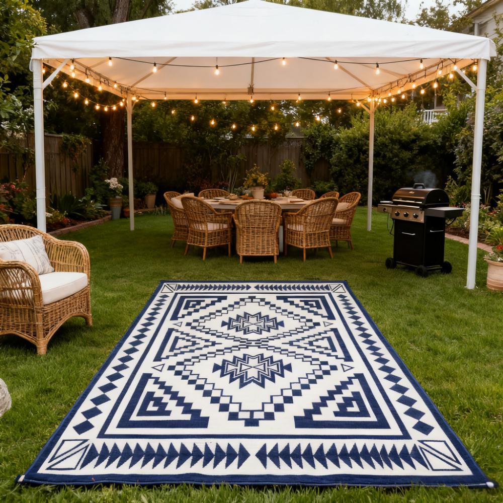 Outdoor Rug,Reversible Outdoor Rug, Waterproof Plastic Straw with Carry Bag