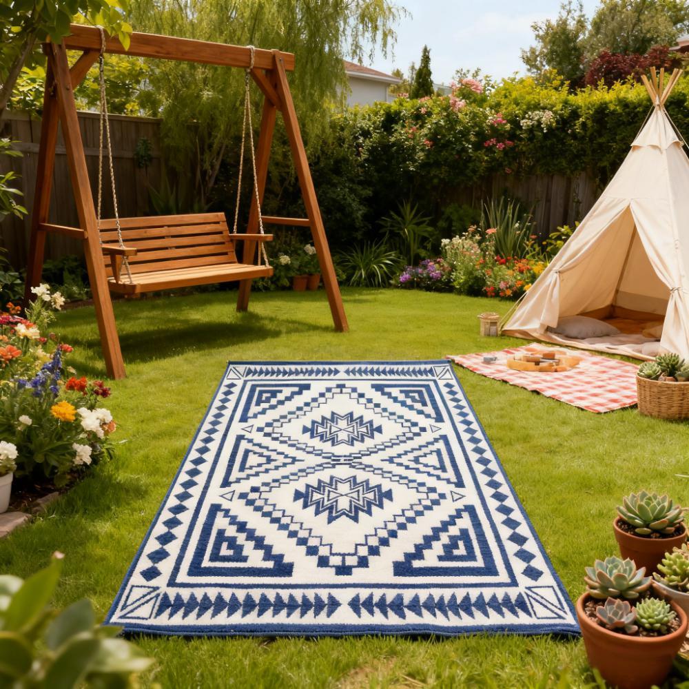 Outdoor Rug,Reversible Outdoor Rug, Waterproof Plastic Straw with Carry Bag