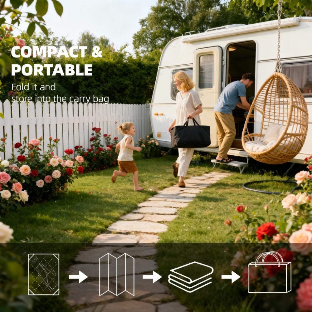 Patio Rug,Outdoor Rug,Reversible Outdoor Rug, Waterproof Plastic Straw with Carry Bag