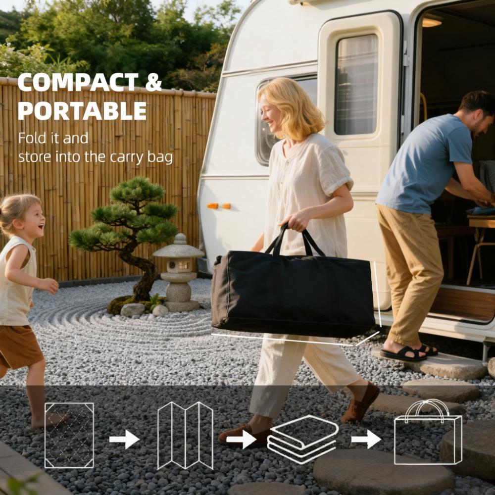 Patio Rug,Outdoor Rug,Reversible Outdoor Rug, Waterproof Plastic Straw with Carry Bag