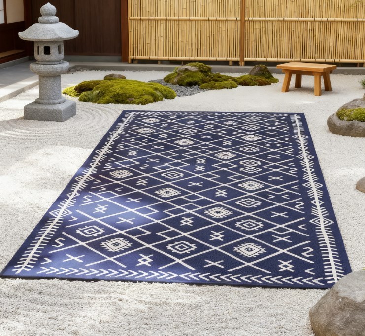 Outdoor Rug,Patio Rug,Reversible Outdoor Rug, Waterproof Plastic Straw with Carry Bag