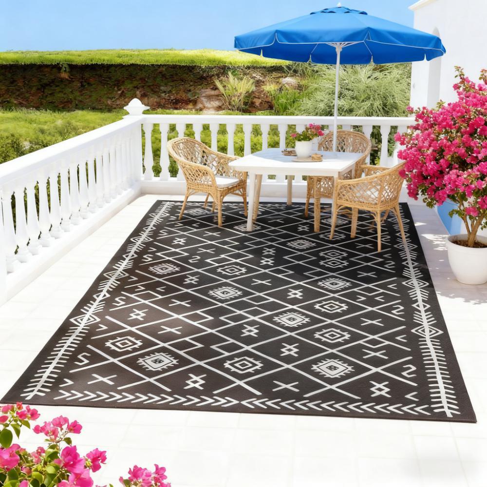 Outdoor Rug,Patio Rug,Reversible Outdoor Rug, Waterproof Plastic Straw with Carry Bag