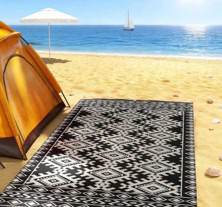 Portable Outside Camping Area Carpet Mat,Reversible Rug,Outdoor Rug for Patio for Decor