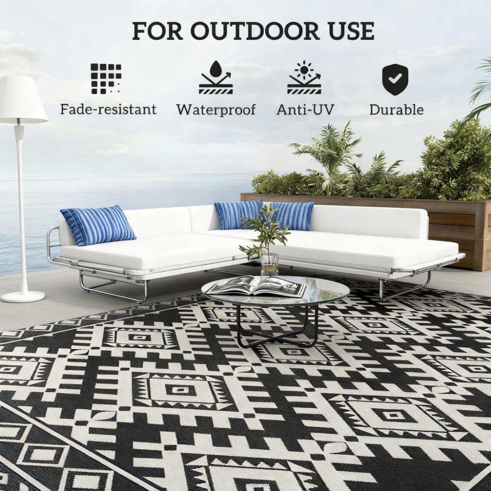 Portable Outside Camping Area Carpet Mat,Reversible Rug,Outdoor Rug for Patio for Decor