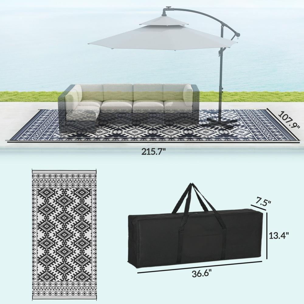 Portable Outside Camping Area Carpet Mat,Reversible Rug,Outdoor Rug for Patio for Decor
