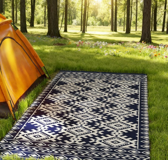 Portable Outside Camping Area Carpet Mat,Reversible Rug,Outdoor Rug for Patio for Decor