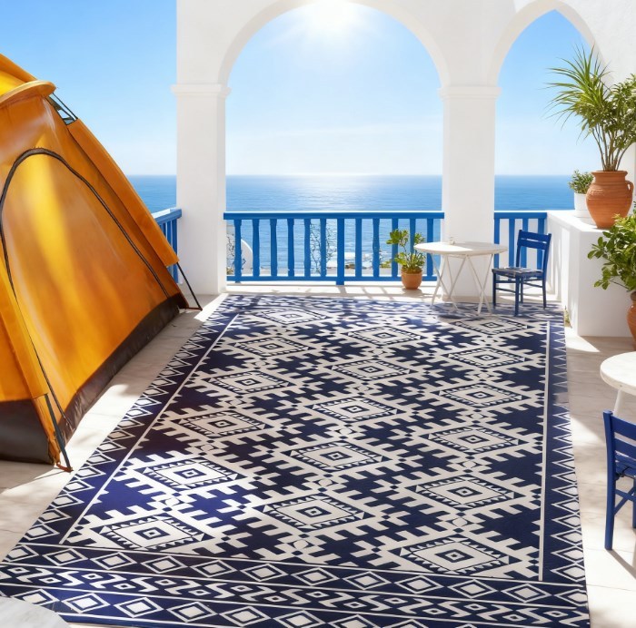 Portable Outside Camping Area Carpet Mat,Reversible Rug,Outdoor Rug for Patio for Decor