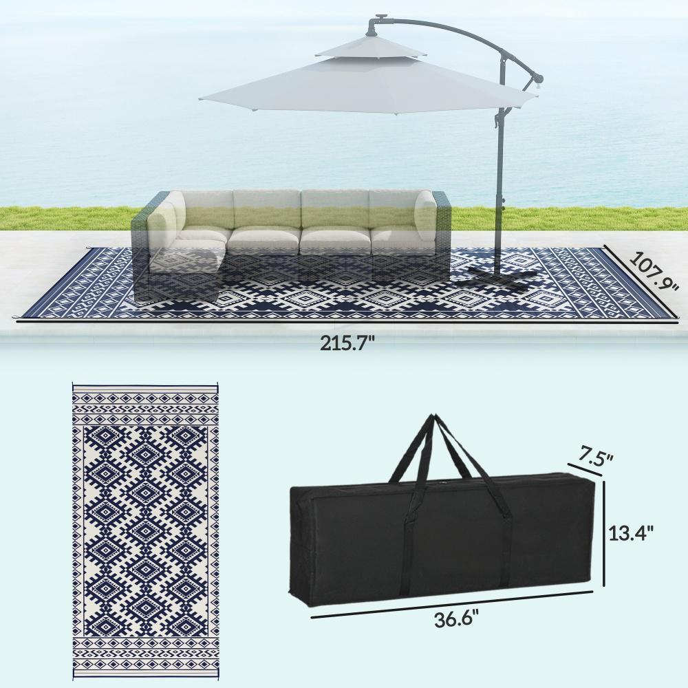 Portable Outside Camping Area Carpet Mat,Reversible Rug,Outdoor Rug for Patio for Decor