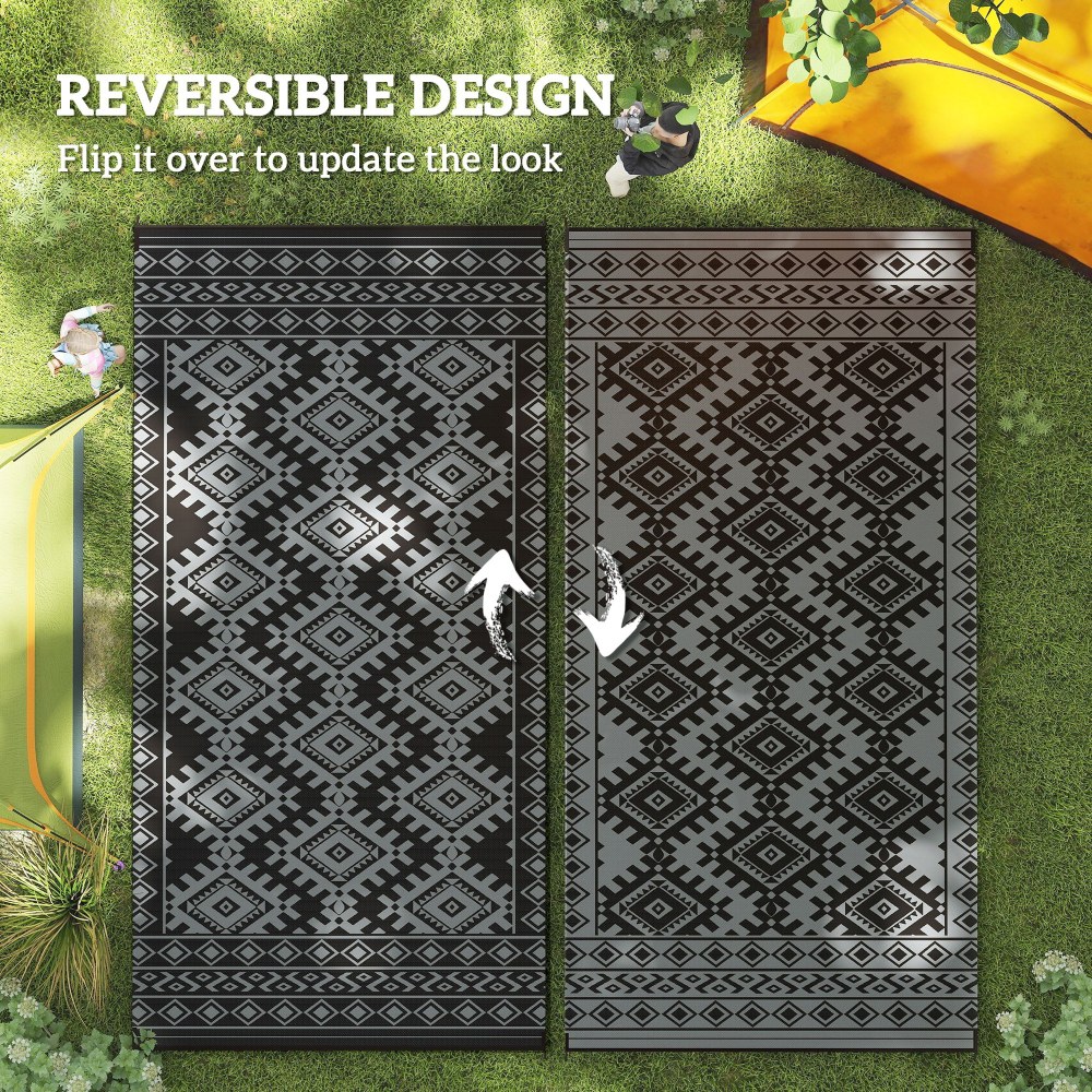 Portable Outside Camping Area Carpet Mat,Reversible Rug,Outdoor Rug for Patio for Decor
