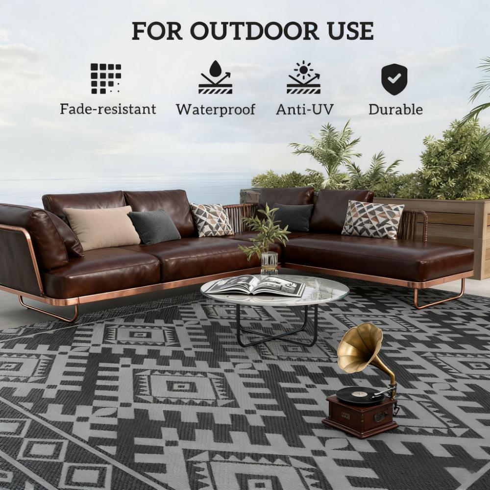 Portable Outside Camping Area Carpet Mat,Reversible Rug,Outdoor Rug for Patio for Decor