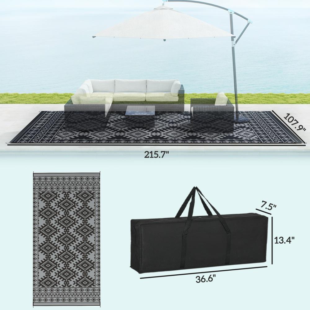 Portable Outside Camping Area Carpet Mat,Reversible Rug,Outdoor Rug for Patio for Decor