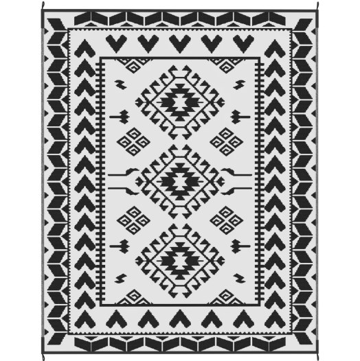 Patio Rug for Decor,Portable Outside Camping Area Carpet Mat,Reversible Rug,for Indoor and Outdoor