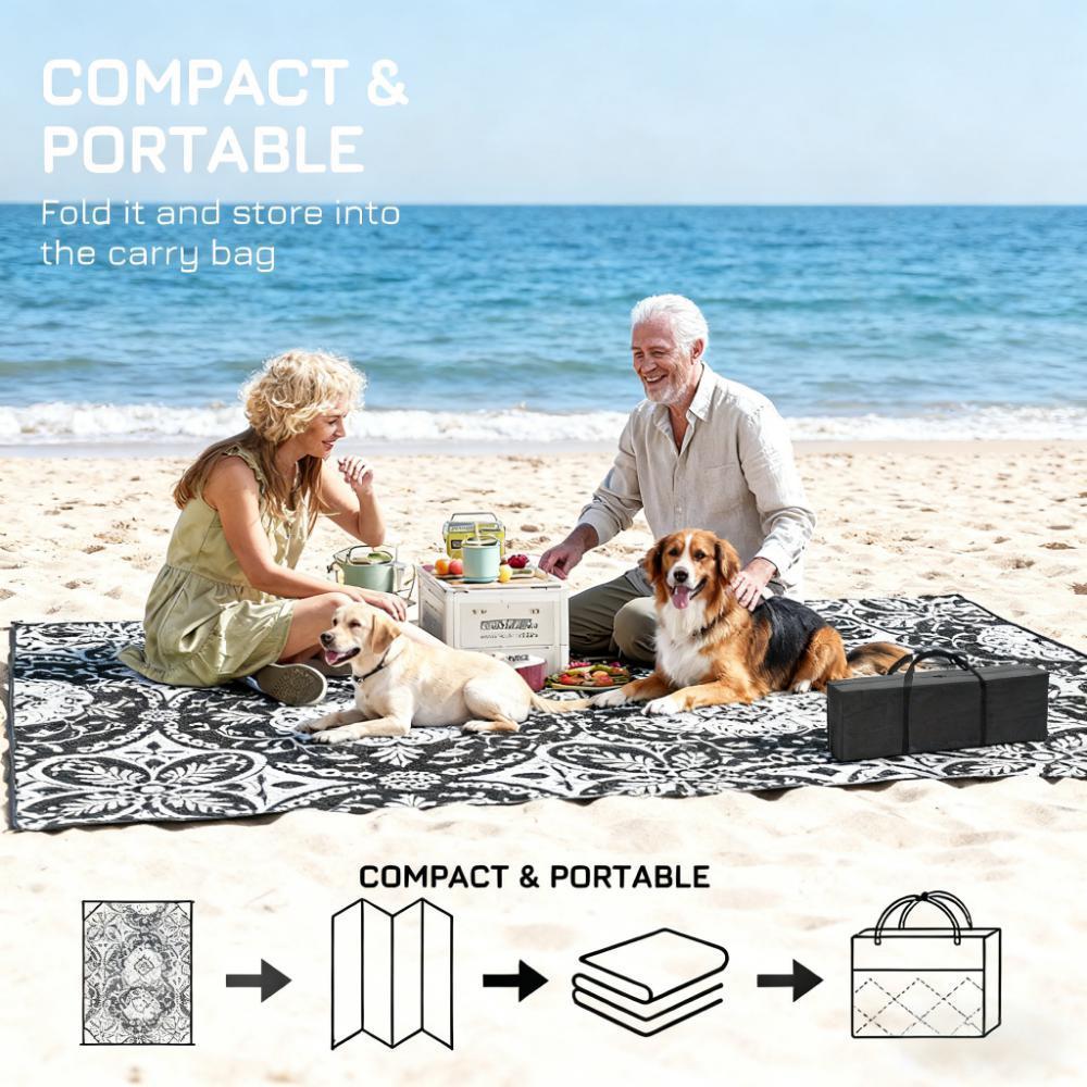 Portable OutsideCamping Carpet Mat,Reversible Plastic Straw Rug for Picnic,Outdoor Rug for Patio,Waterproof Large Mat