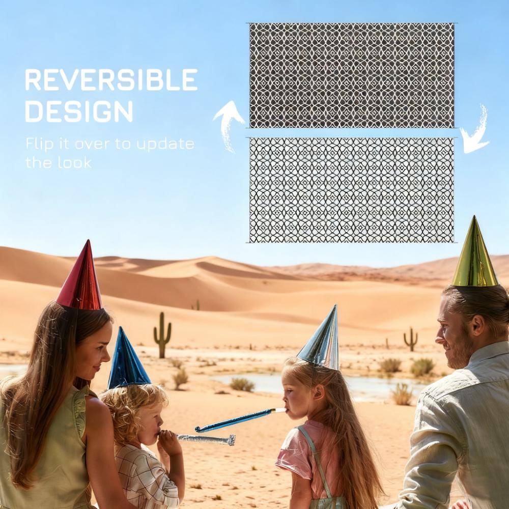 Patio Rug,Reversible Outdoor Rug Carpet RV Camping Rugs with Carry Bag