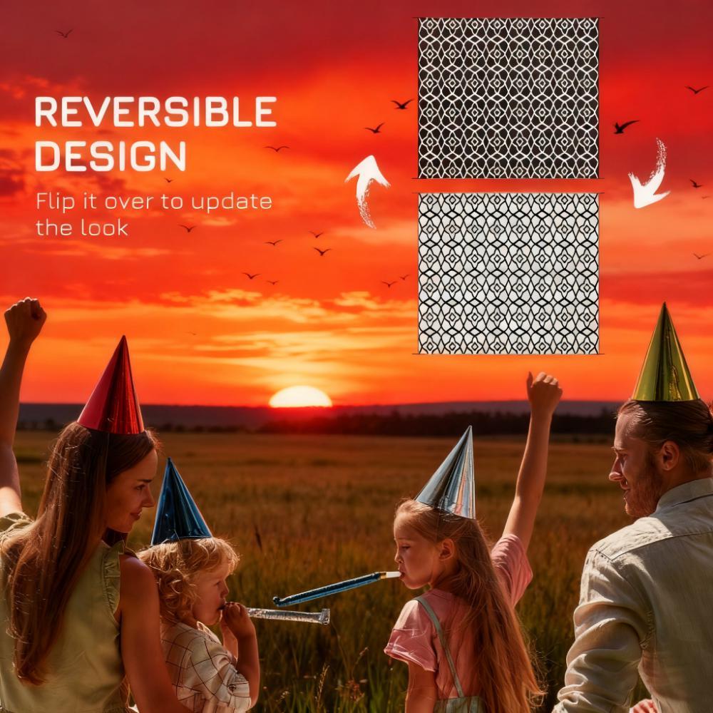 Carpet RV Camping Rugs,Reversible Outdoor Rug with Carry Bag