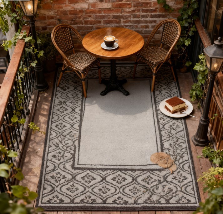 Patio Rug,Reversible Outdoor Rug, Waterproof Plastic Straw with Carry Bag