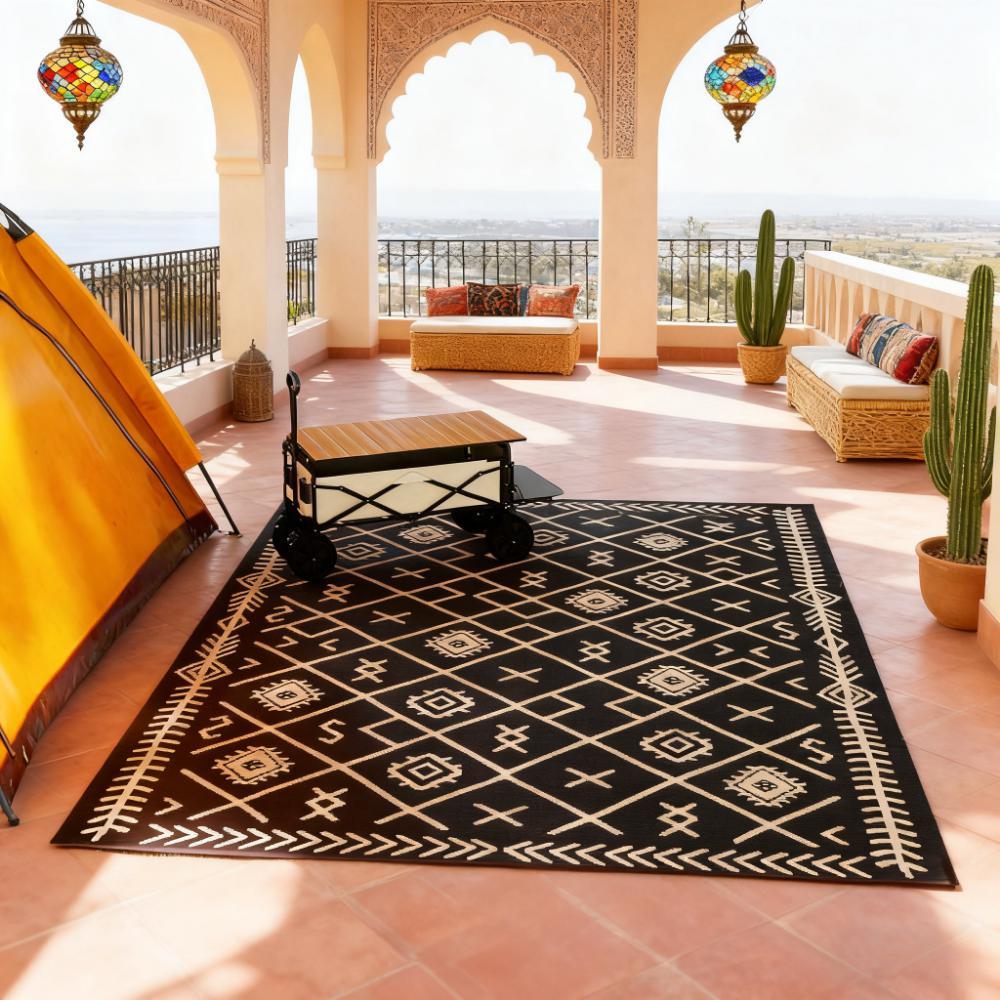 Easy to Carry Outdoor Rug,Patio Rug,Reversible Outdoor Rug, Waterproof Plastic Straw with Carry Bag