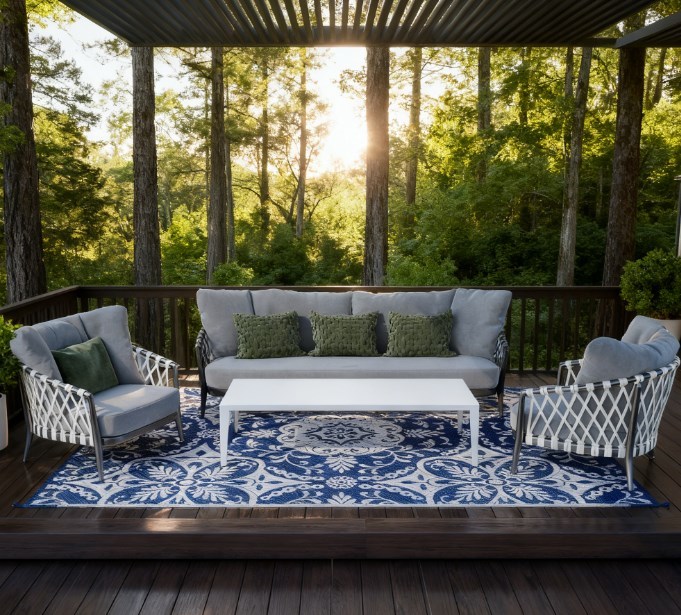 Reversible Plastic Straw Rug,Outdoor Rug for Patio for Decor, Portable Outside Camping Area Carpet Mat for Backyard Porch,Picnic