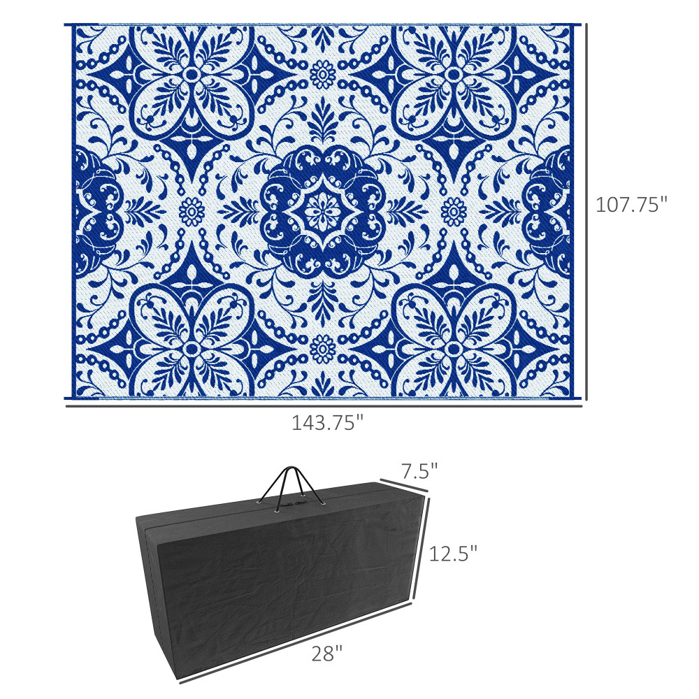 Reversible Plastic Straw Rug,Outdoor Rug for Patio for Decor, Portable Outside Camping Area Carpet Mat for Backyard Porch,Picnic