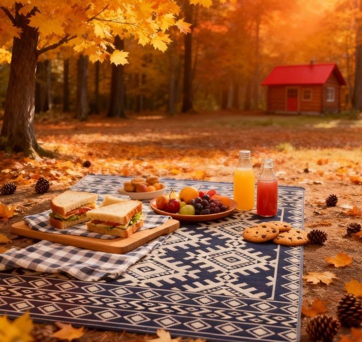 Reversible Rug,Outdoor Rug for Patio for Decor, Portable Outside Camping Area Carpet Ma