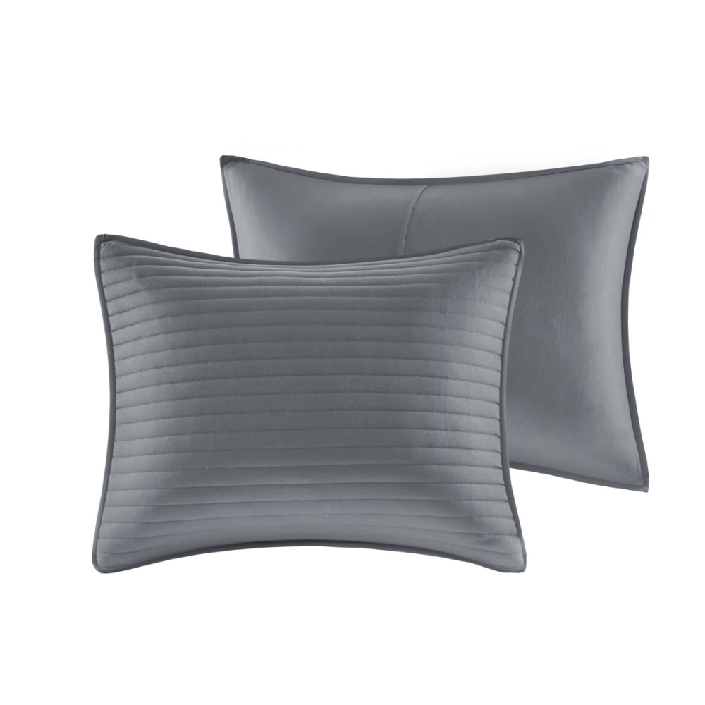 8 Piece Printed Seersucker Comforter and Quilt Set Collection