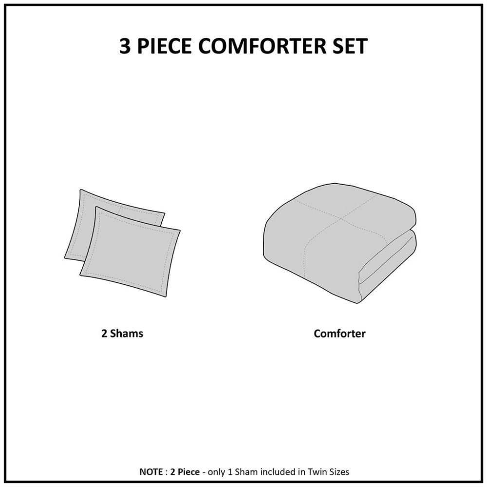 Back Print Long Fur Comforter Mini Set