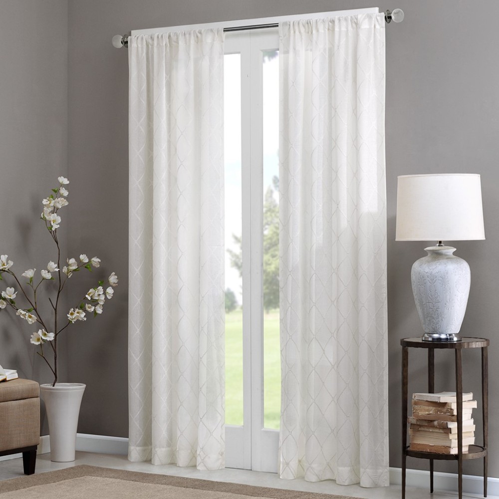 Diamond Sheer Window Curtain Panel(Only 1 Pc Panel)