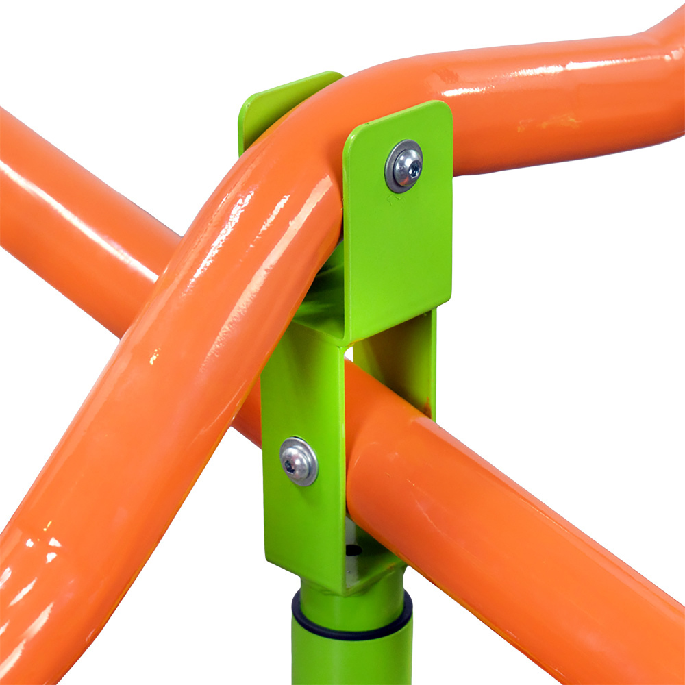 outdoor playground four seats seesaw for kids 360 degree rotating sturdy plastic seat seesaw for kids seesaw blue and green for kids age 3+