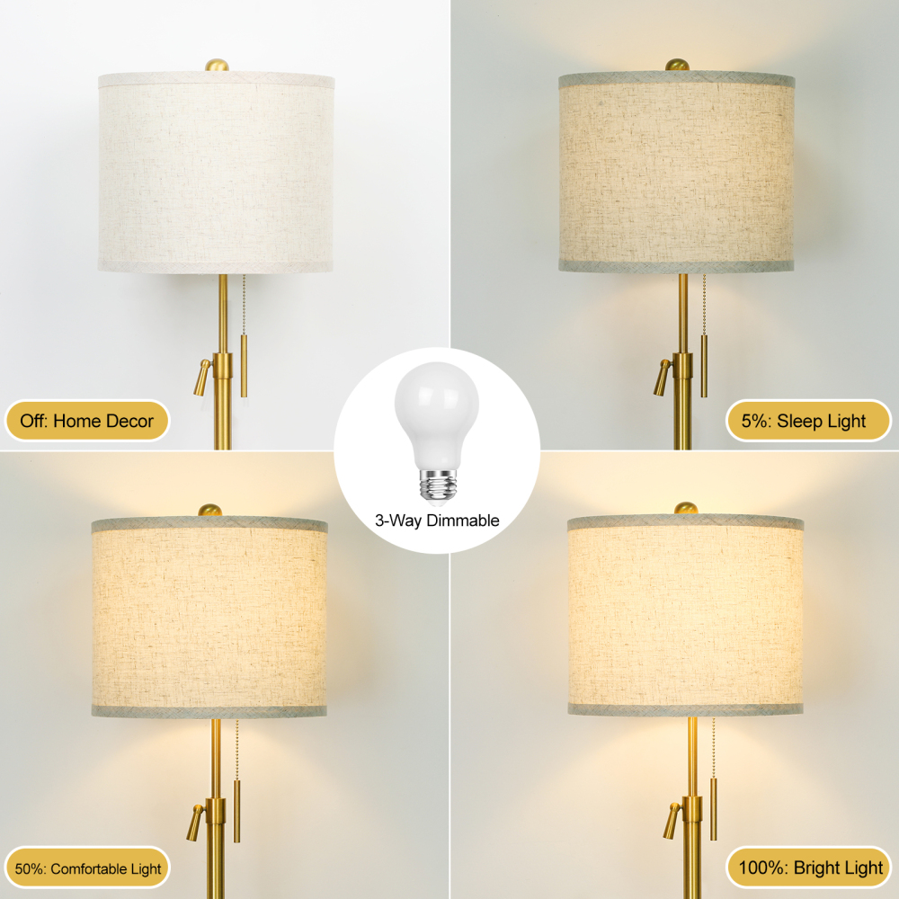 Liftable floor lamp, 55-65 inches