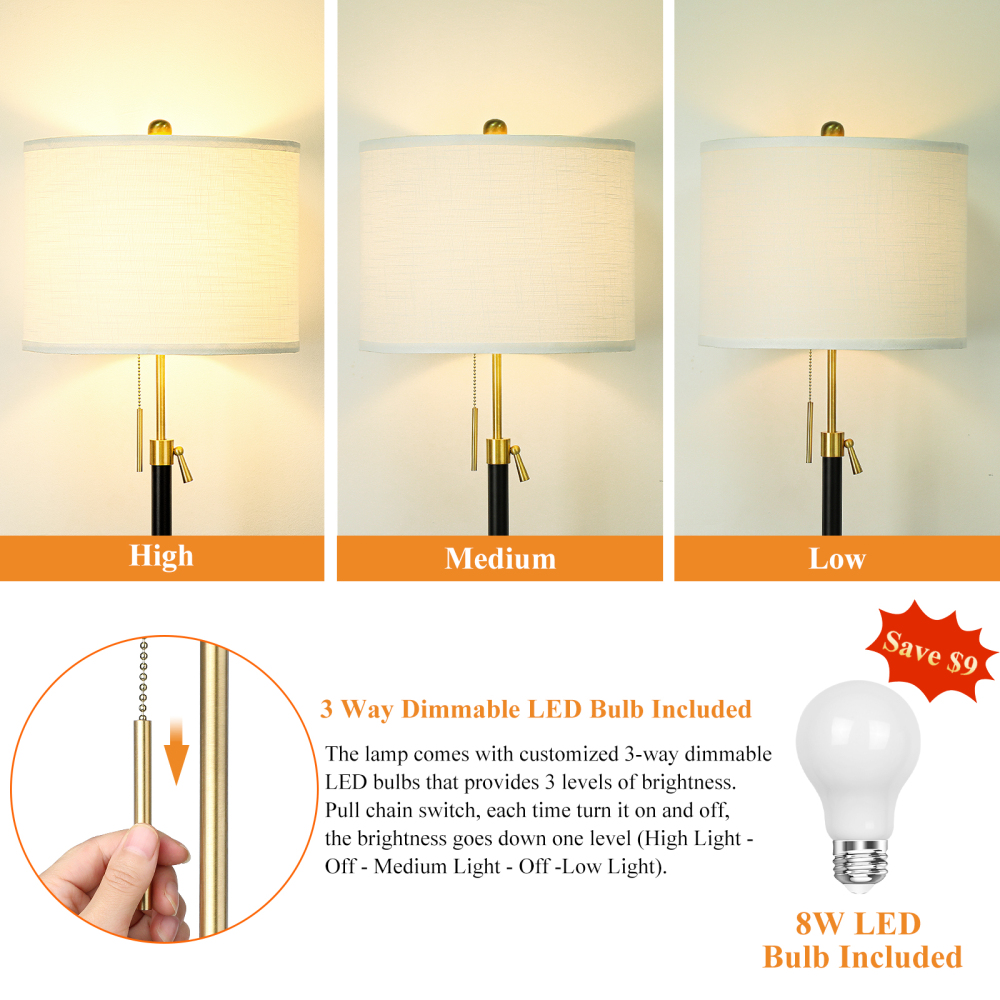 Liftable floor lamp, 55-65 inches