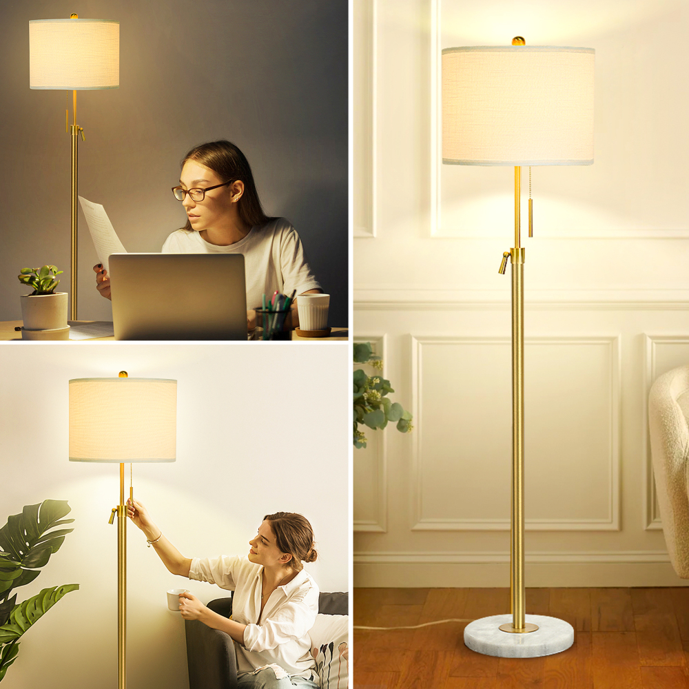 Liftable floor lamp, 55-65 inches