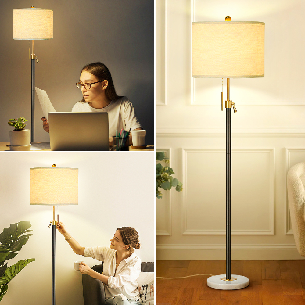 Liftable floor lamp, 55-65 inches