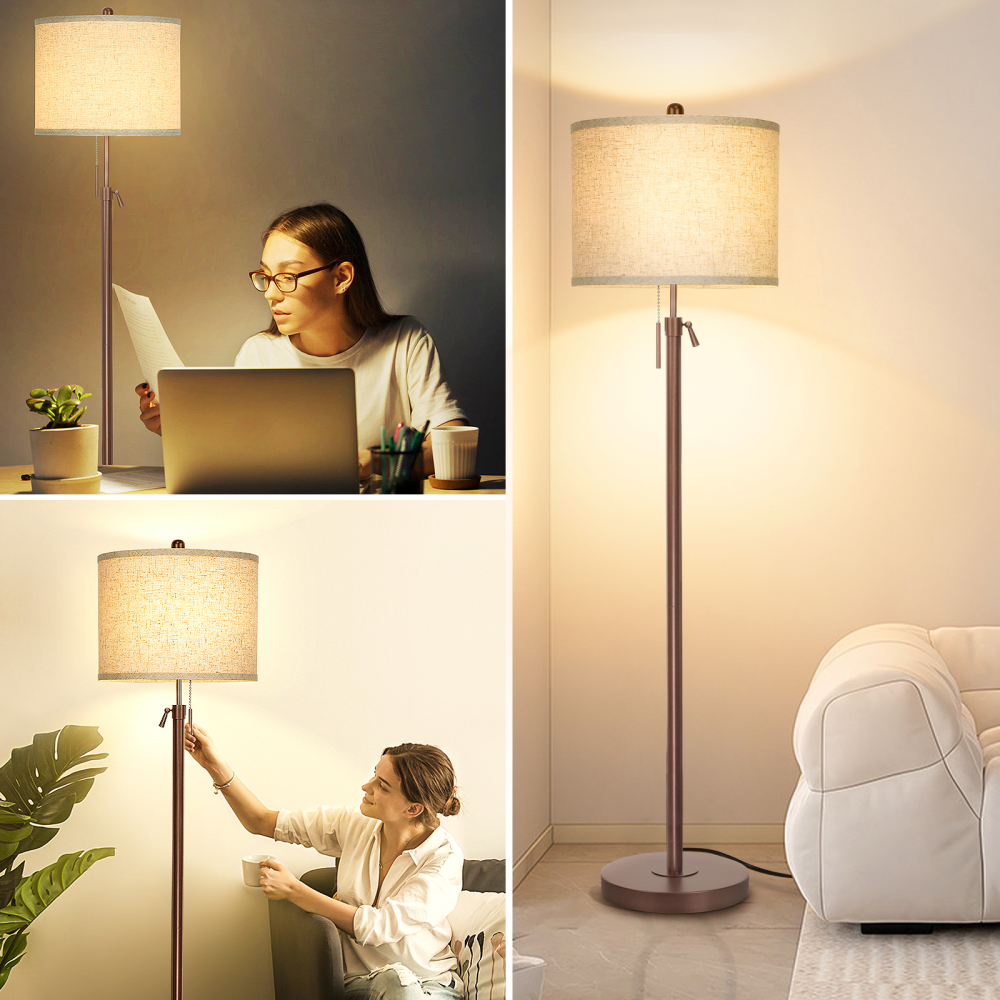 Liftable floor lamp, 55-65 inches