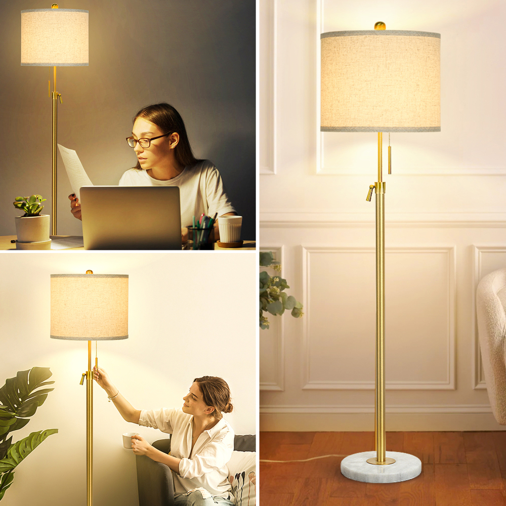 Liftable floor lamp, 55-65 inches