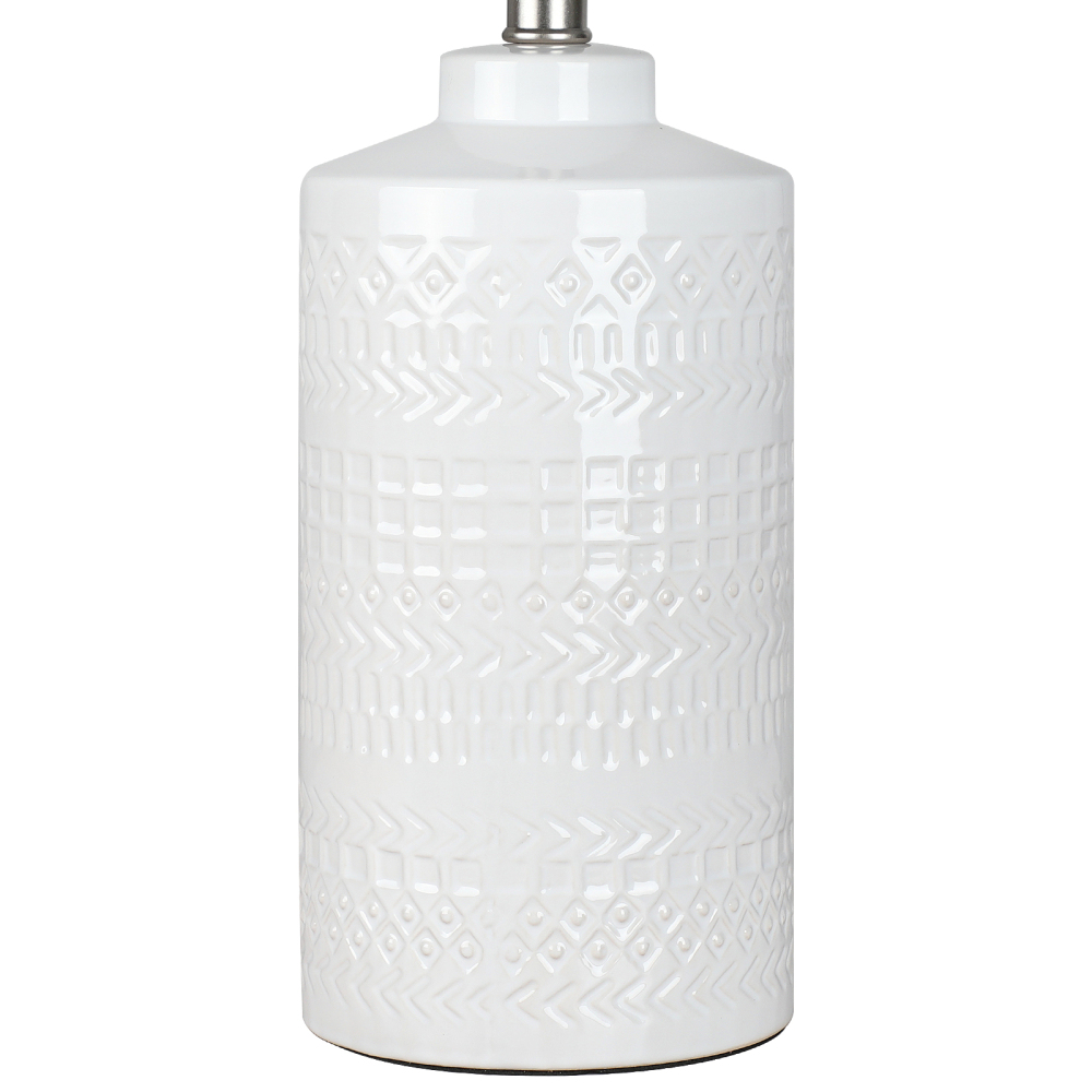 Straight Ceramic Table Lamp 25in