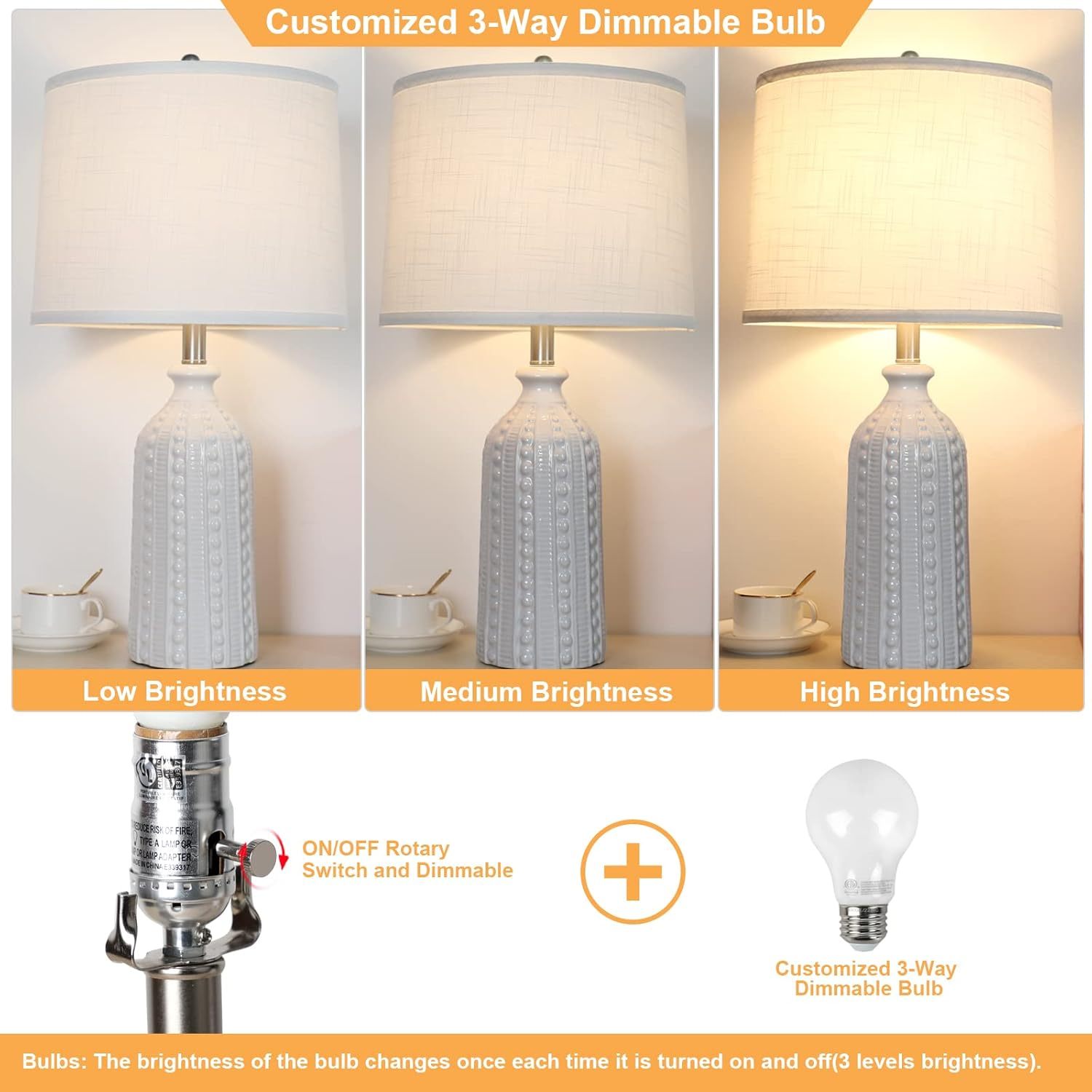 Vase Ceramic Table Lamp 25in