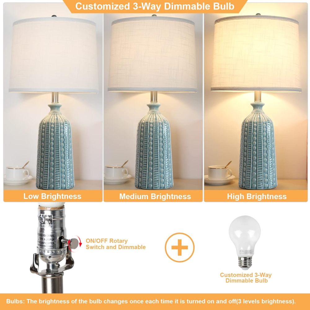 Vase Ceramic Table Lamp 25in