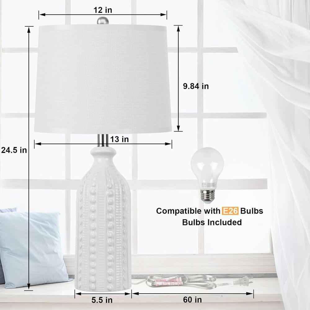 Vase Ceramic Table Lamp 25in