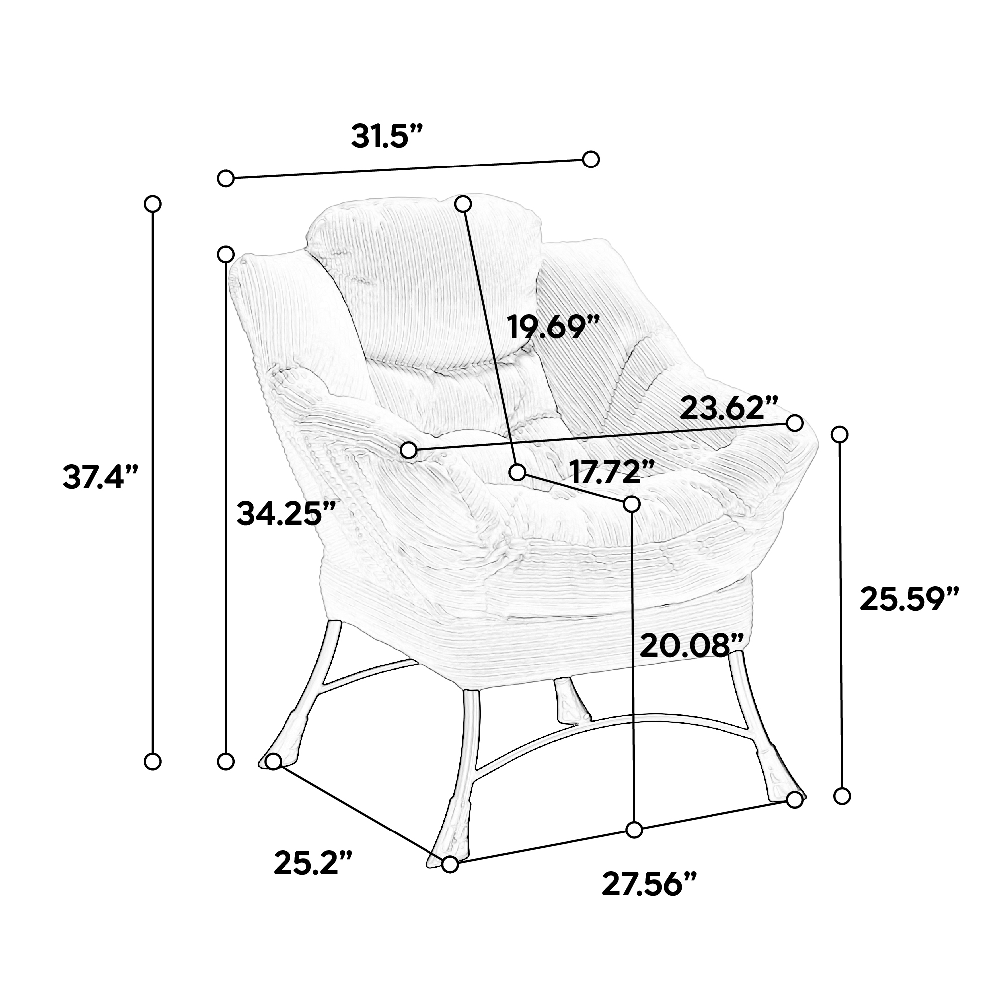 Lazy Chair with Ottoman, Modern Lounge Accent Chair with Armrests and a Side Pocket, Leisure Upholstered Sofa Chair Reading Chair with Footrest for Small Space, Corner Chair-Grey?
